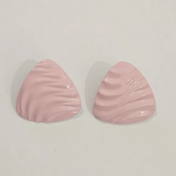 Vintage 80s Pink Stud Earrings Preppy Coquette Girl Girlhoodcore Summer Casual - Picture 2 of 6